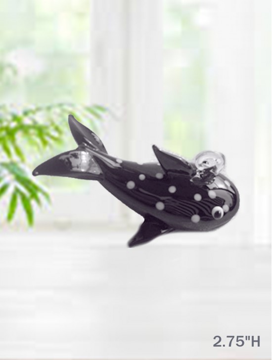 Hanging Glass Whale Ornament